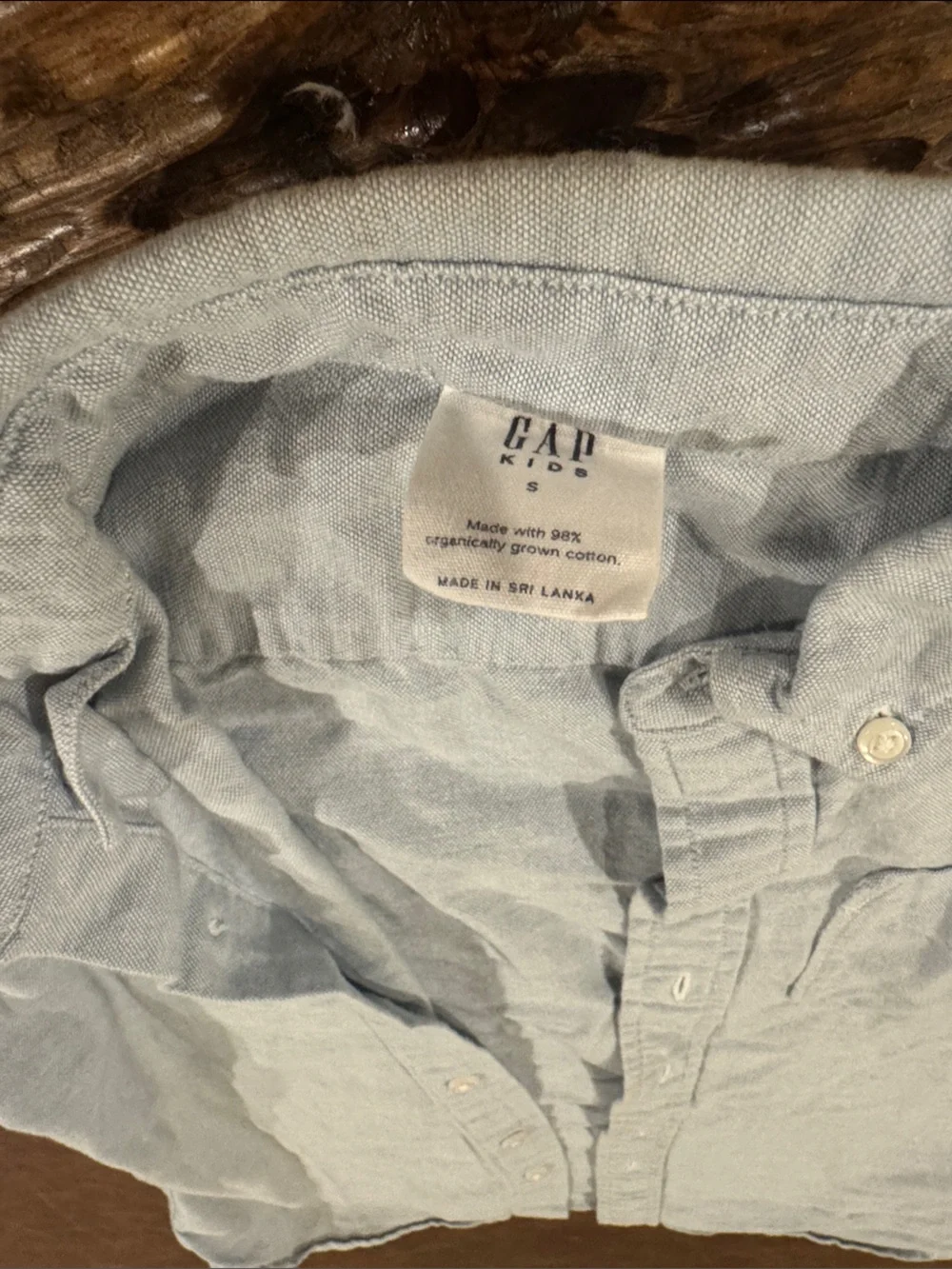 GAP Light Blue Short Sleeve Button-Up Shirt